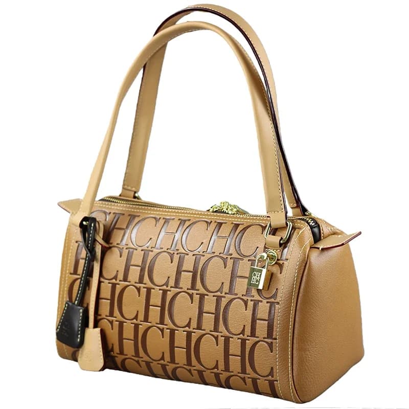 Sac à main cylindrique de grande capacité de style vintage 2025, marque CH, mode, lettres en relief,
