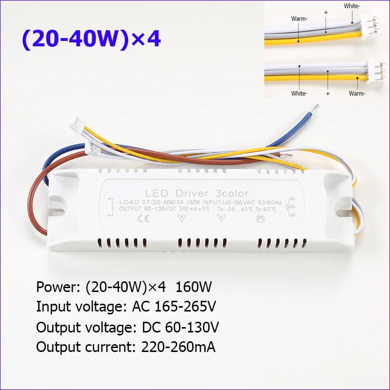 Alimentation de plafond de lumière de carte PCB du conducteur 20-40W/40-60W SMD de LED de courant co