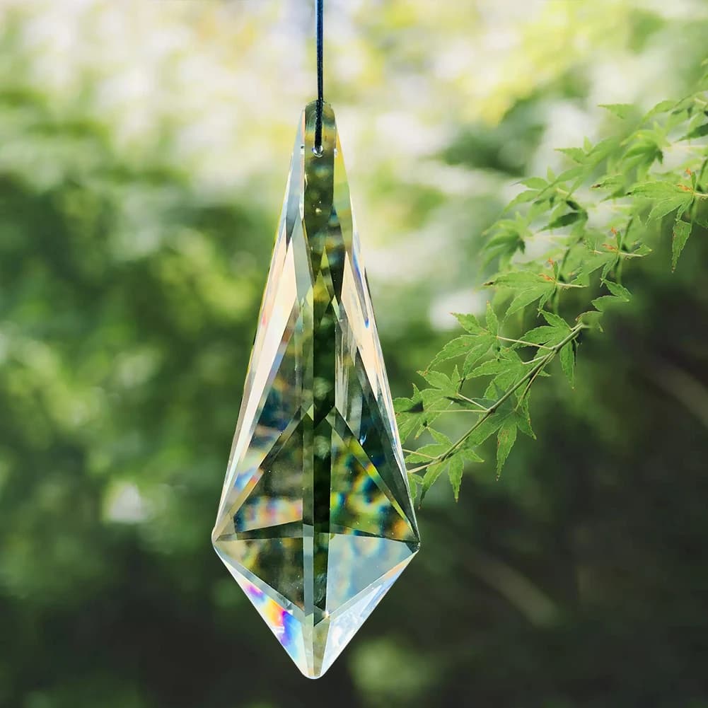 Prisme en cristal de flèche brillant, 120mm, à facettes, éclairage du jour, attrape-soleil, lustre b