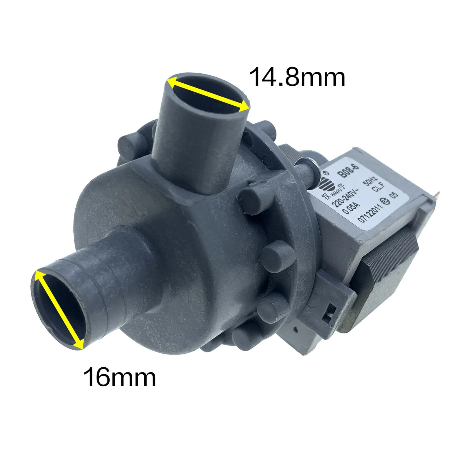 HANYU B08-6 mini machine à laver fixée au mur partie la pompe de vidange 220-240V 50Hz