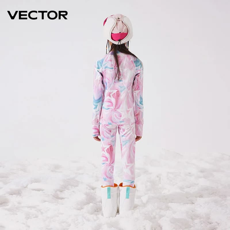 VECTOR enfants Ultra doux hiver séchage rapide Base superposition ensemble microfibre polaire sous-v