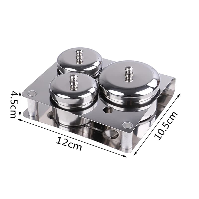 Ensemble de gobelets en acier inoxydable, 3 pièces/ensemble, Salon de manucure poudre acrylique liqu