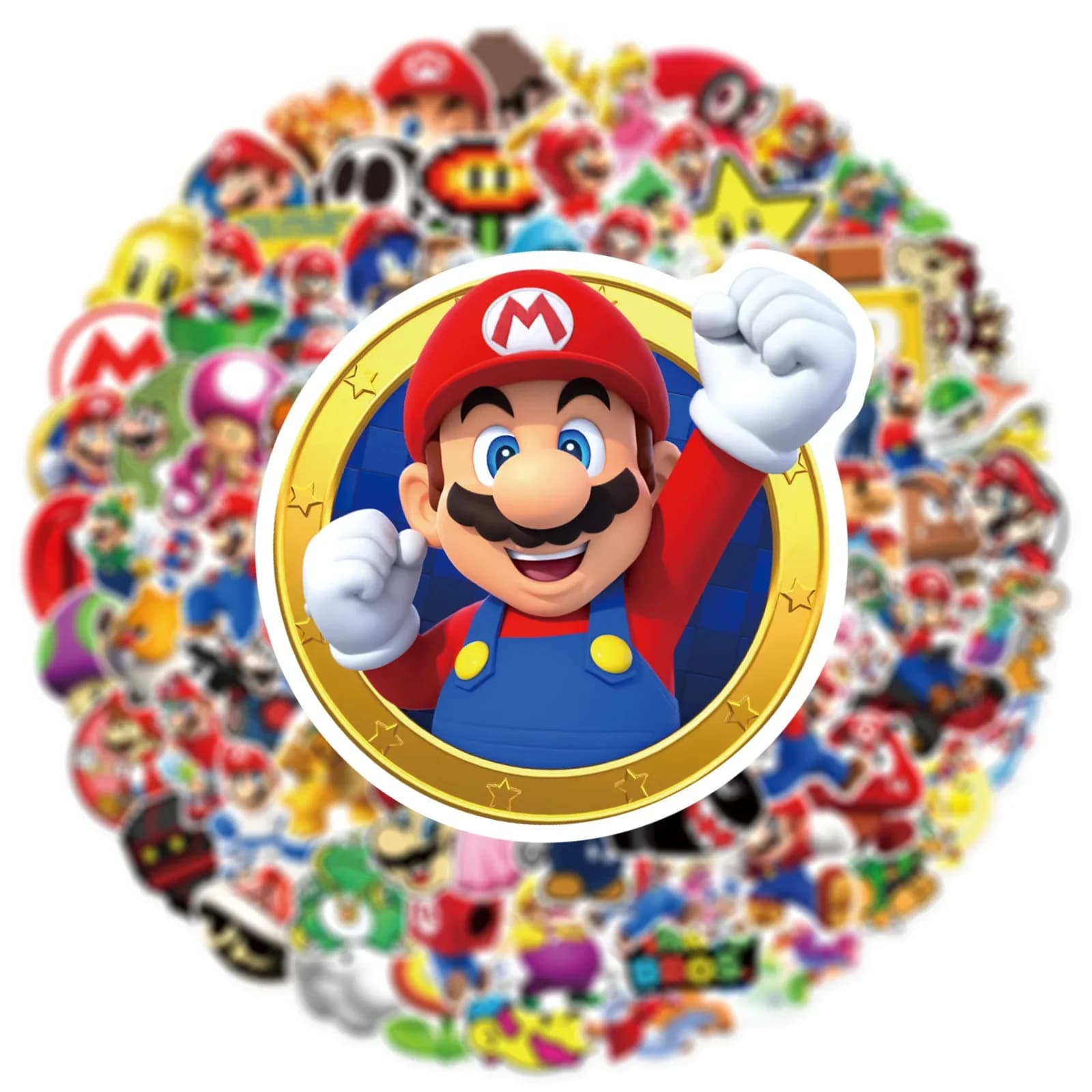 Autocollants de jeu Super Mario, 100/300 pièces, pour ordinateur portable, Skateboard, réfrigérateur
