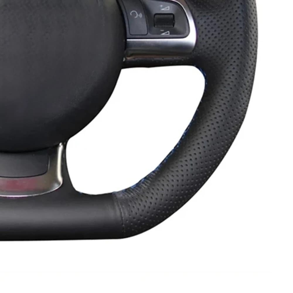 Housse de volant de voiture en cuir artificiel noir antidérapant, pour Audi TT TTS (8J) 2006-2014 A3
