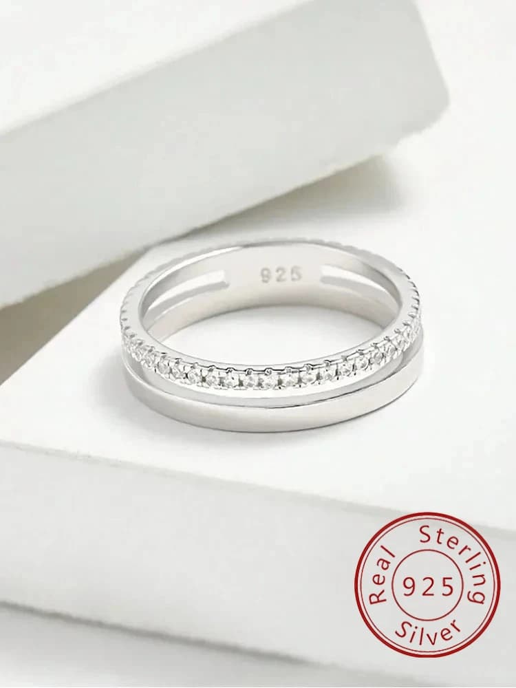 Bague en argent Sterling 925 pour femmes, bague classique scintillante en Zircon, fiançailles, maria