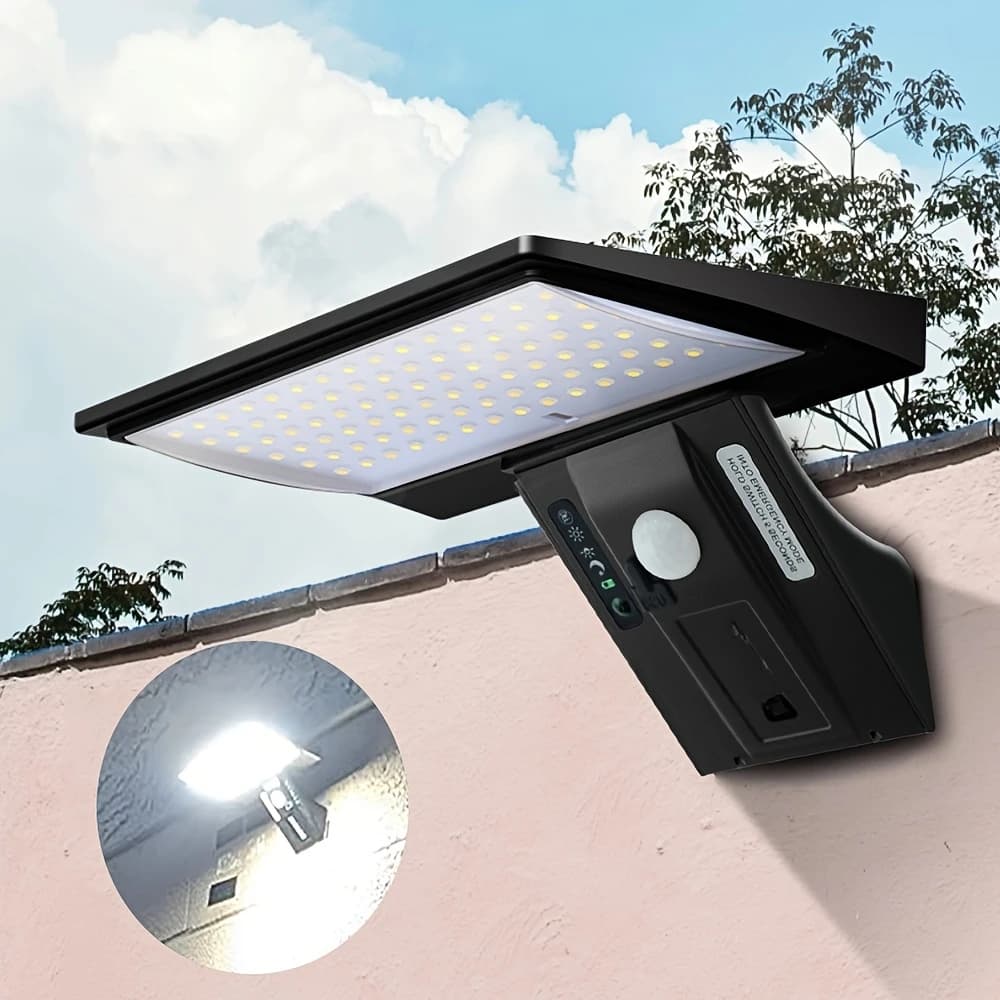 Lumières de sécurité solaires lumières d'inondation solaires extérieures étanches avec capteur de mo