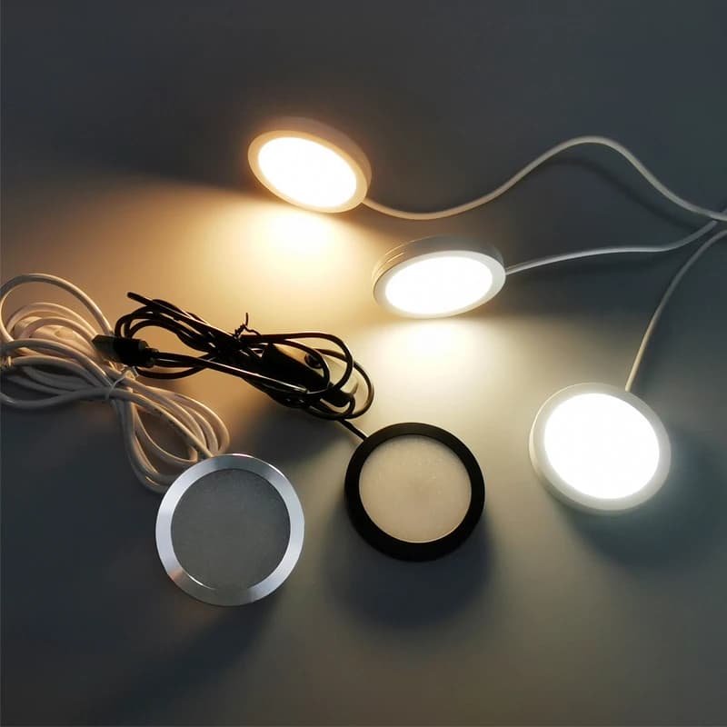 Projecteur LED USB 5V, Mini lampe d'armoire Ultra-mince avec interrupteur 3w 5w 7w, affichage de bij