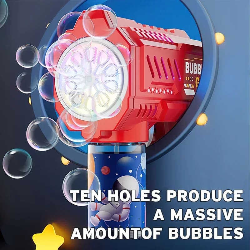 Pistolet à bulles entièrement automatique, Machine à bulles de fusée, souffleur automatique avec jou