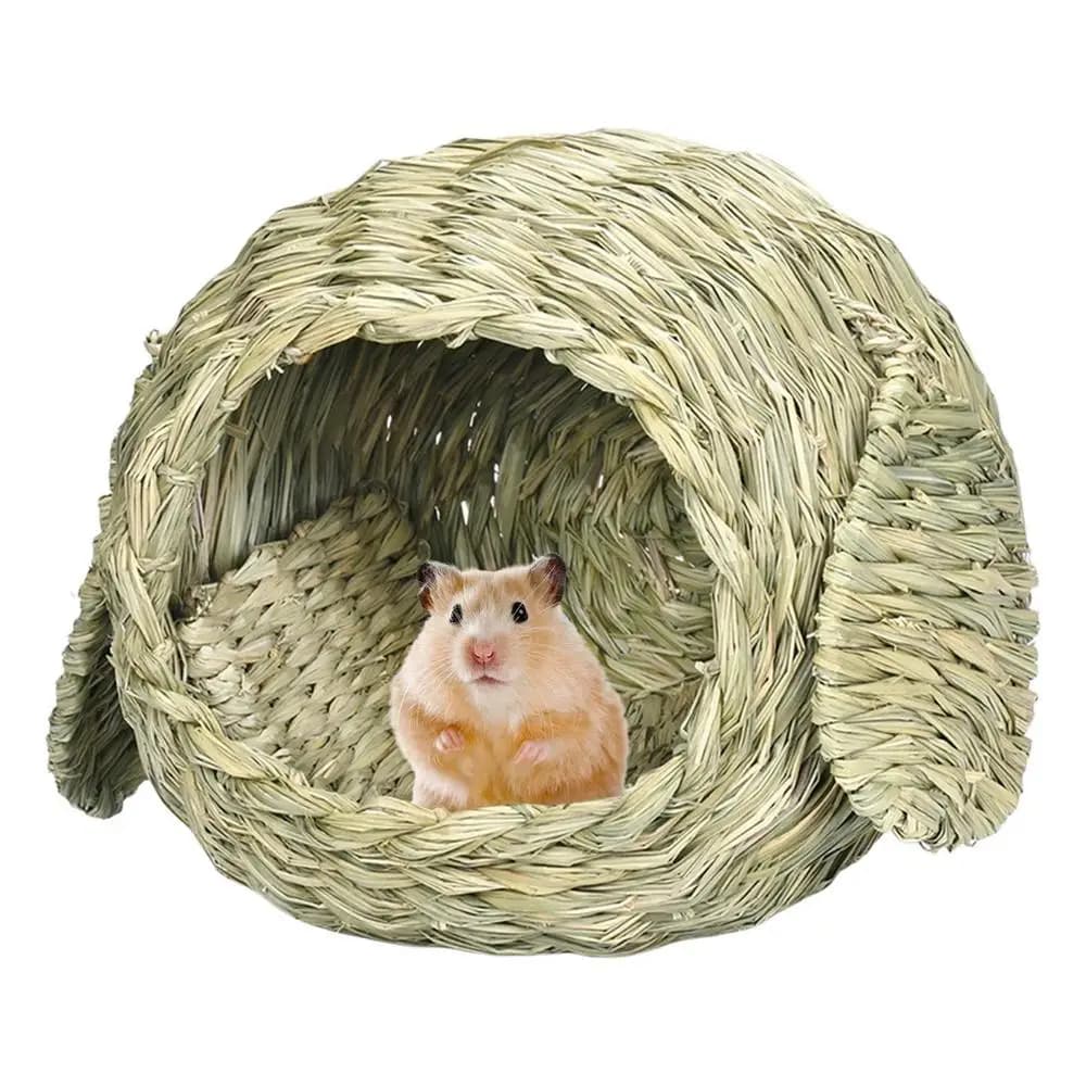 Maison de cabane de lapin artisanale pour lapins et cochons d'Inde, cachette d'ange naturelle confor
