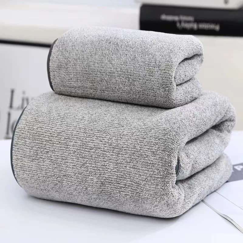 Ensemble de serviettes rayées en bambou à séchage rapide, pour expérience de salle de bain douce et 