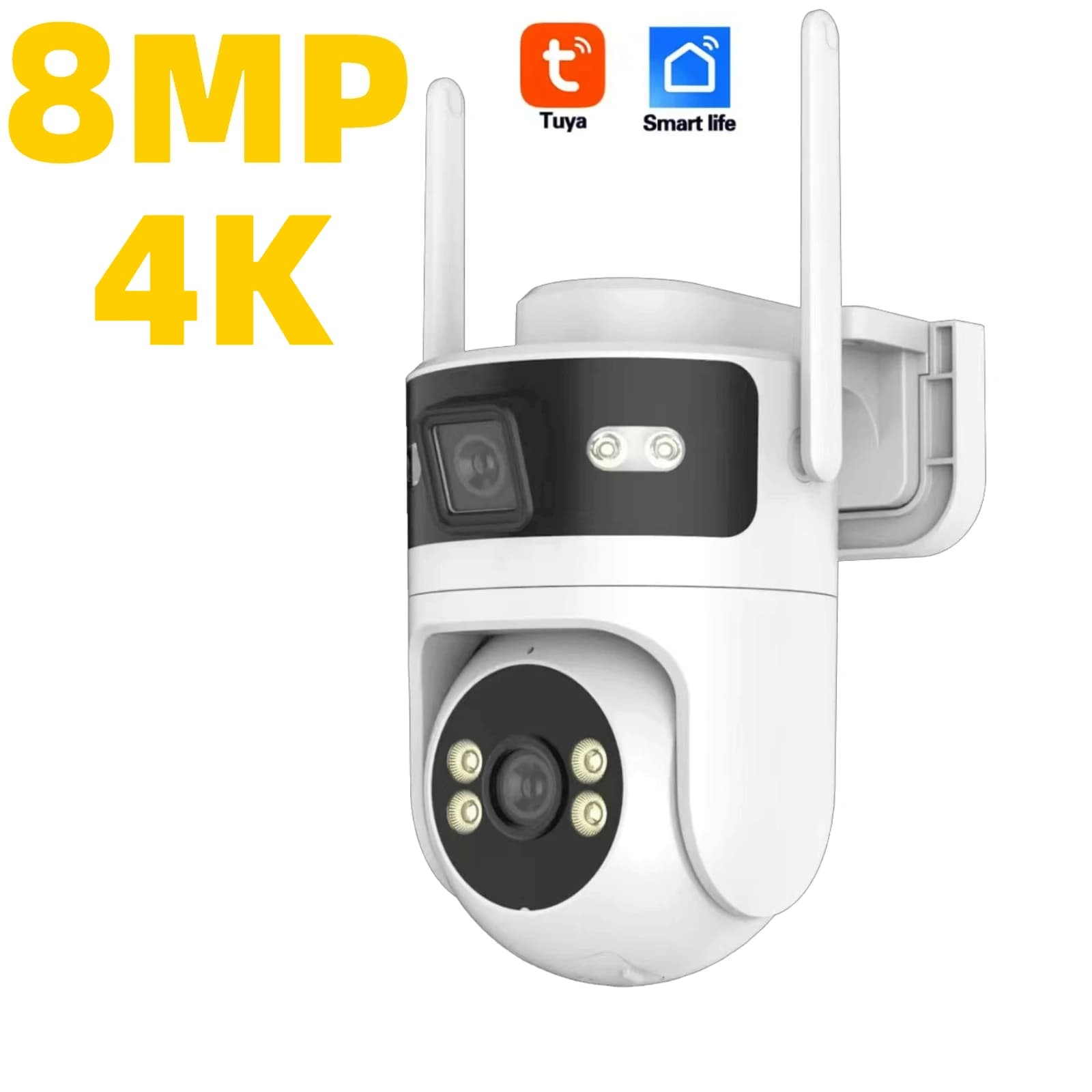 Tuya 5K 10MP WIFI caméra extérieure PTZ double objectif 8MP AI mouvement suivi automatique CCTV sécu
