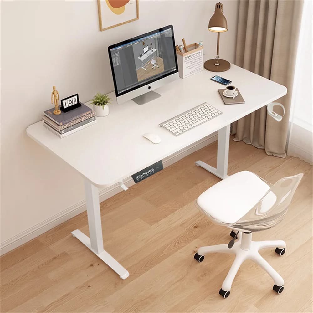 Bureau électrique à mouvement réglable en hauteur, Table d'ordinateur moderne, ascenseur motorisé, b