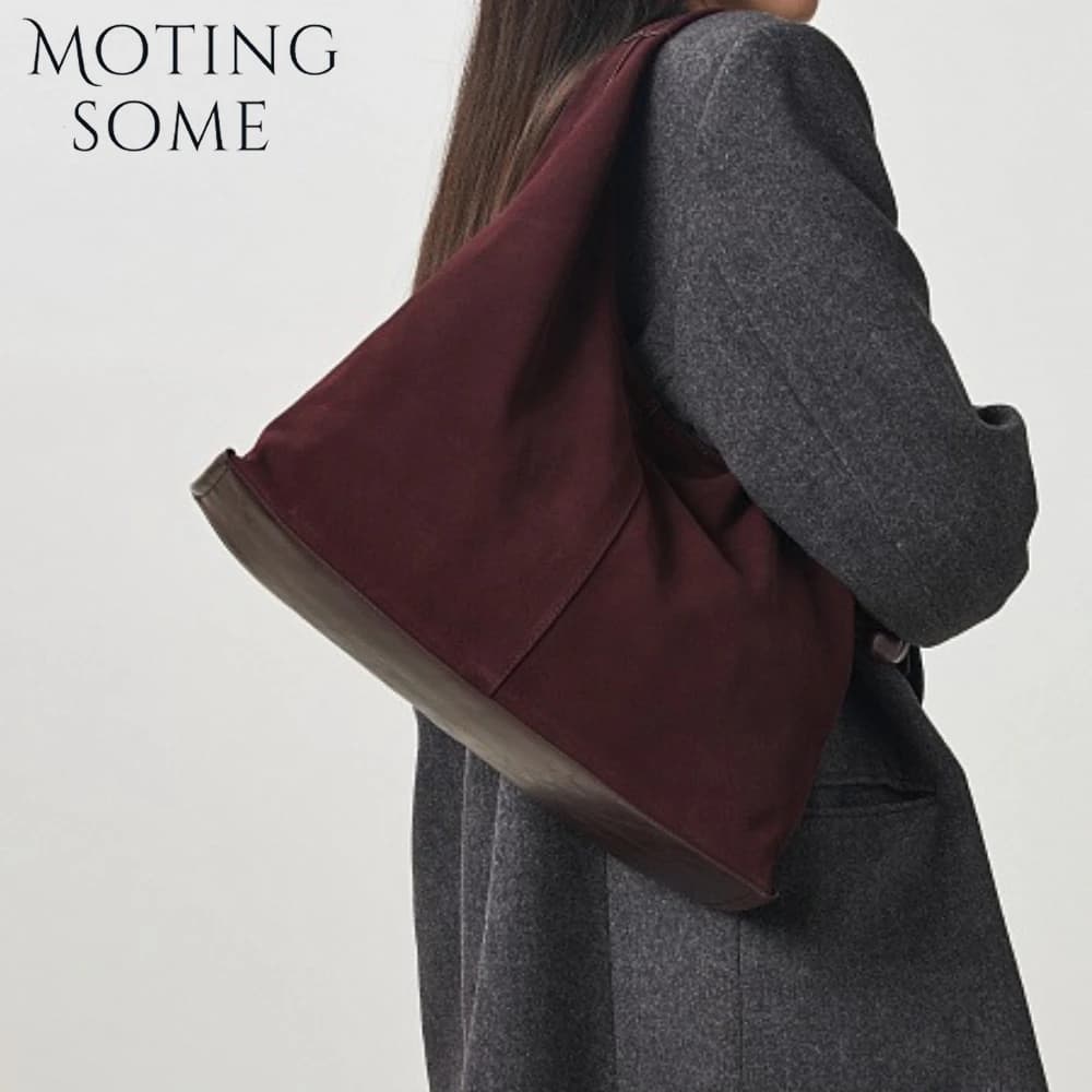 Motingsome Respzed-Sac en daim pour femme, sacs à main de dégager de luxe, fourre-tout décontracté e