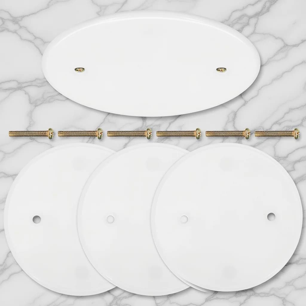 Couvercles vierges pour trous de plafond, 4 pièces, plaques de couverture de boîte électrique en pla