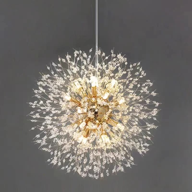 Moderne ciel étoile boule de feu cristal pendentif LED éclairage pissenlit Restaurant, salon pendent