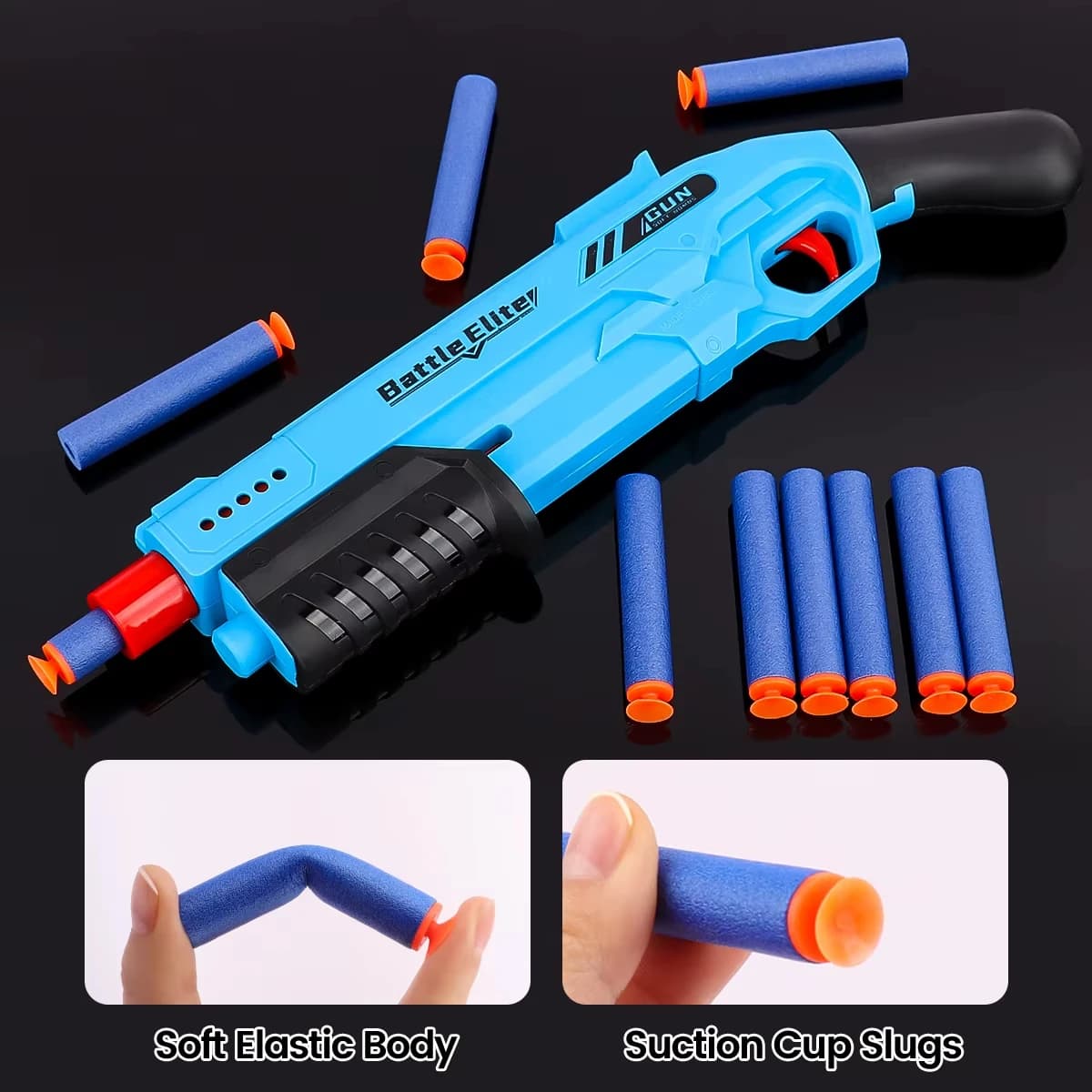 Jouet de combat manuel de lanceur de fléchettes de mousse de Blaster de balle molle durable extérieu