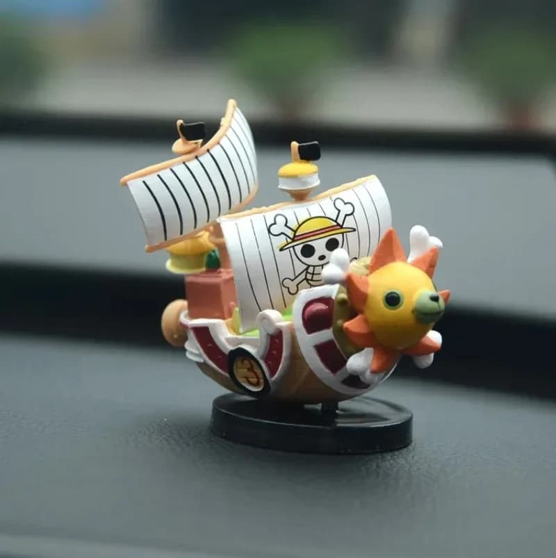 Une pièce 7 cm Anime navire Figure Luffy modèle jouet Super mignon Mini bateau THOUSANDSUNNY aller j