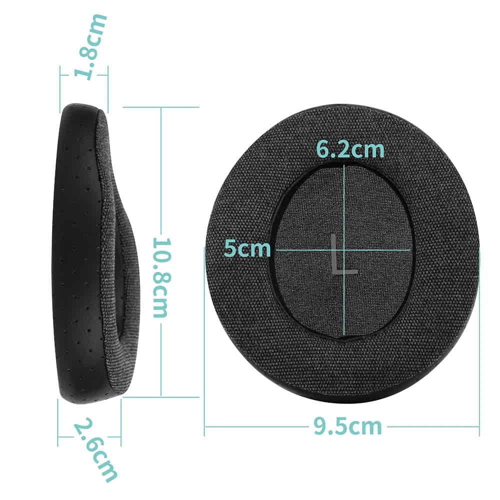 SIVGA Coussinets d'oreille de rechange noirs pour SV023 (une paire)