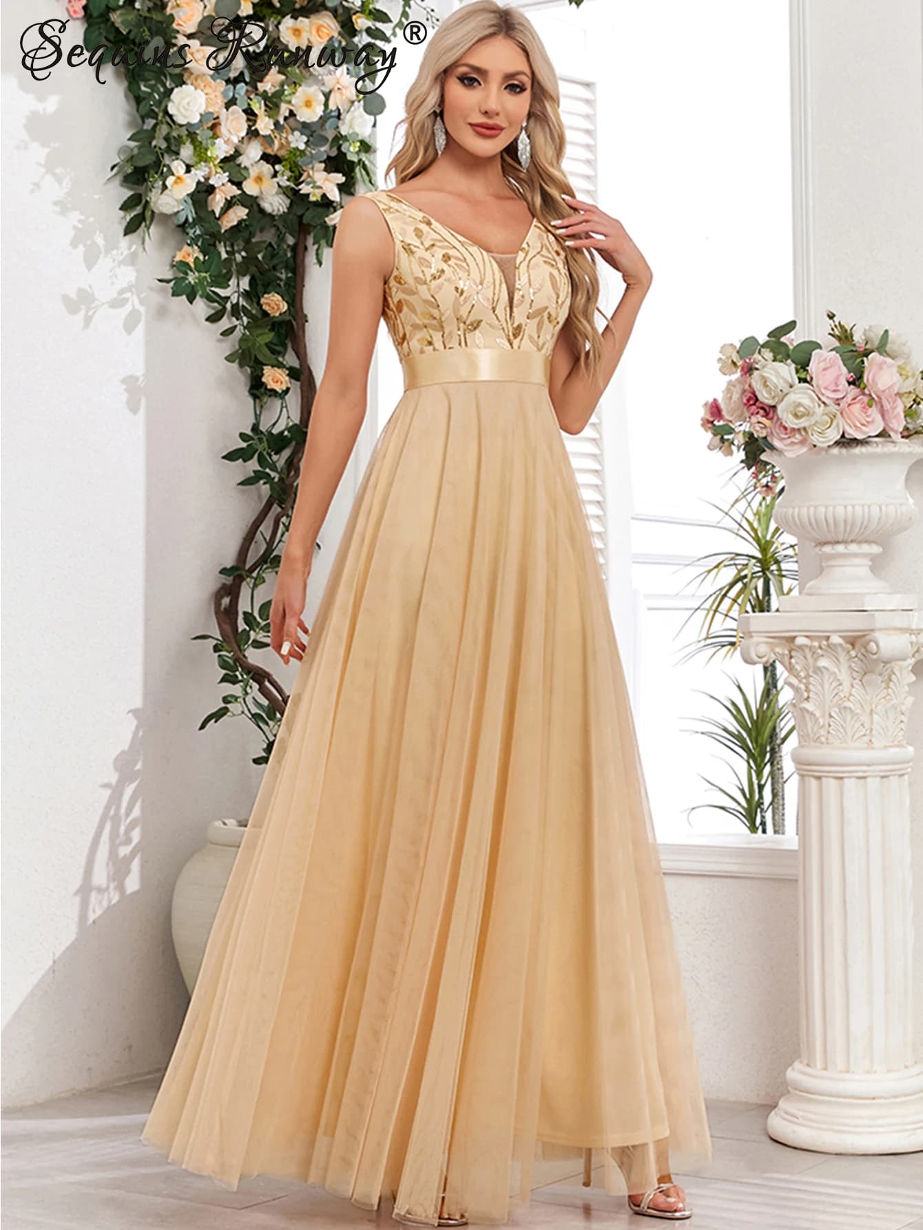 Robes de demoiselle d'honneur sexy pour femmes, robe de soirée élégante en maille, robe de soirée d'