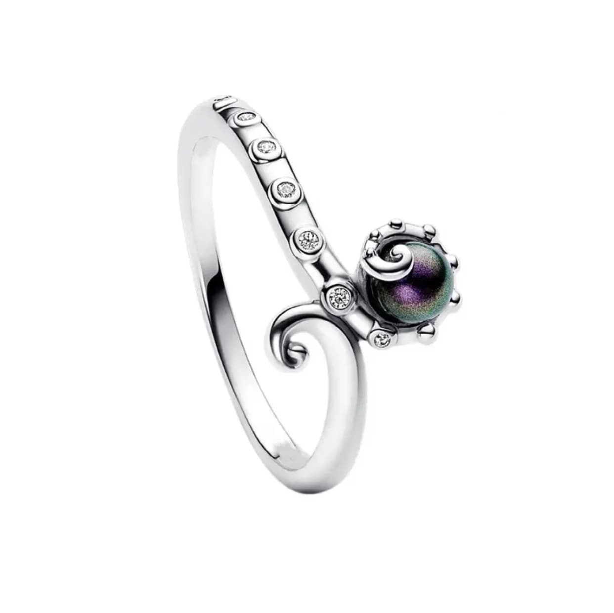 Bague en argent 925% pur avec nœud papillon, cœur et couronne en zircone, cadeau d'amour pour femmes