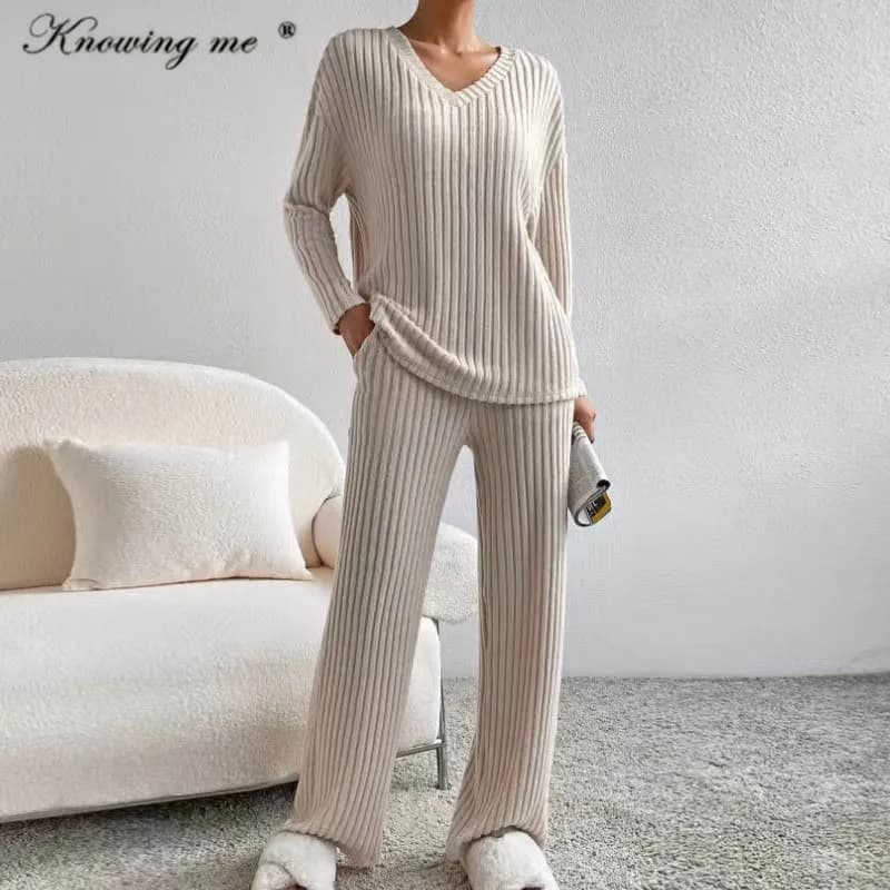 Pull à manches longues pour femme, col en V, monochromatique, tenue décontractée, tenue élégante, au
