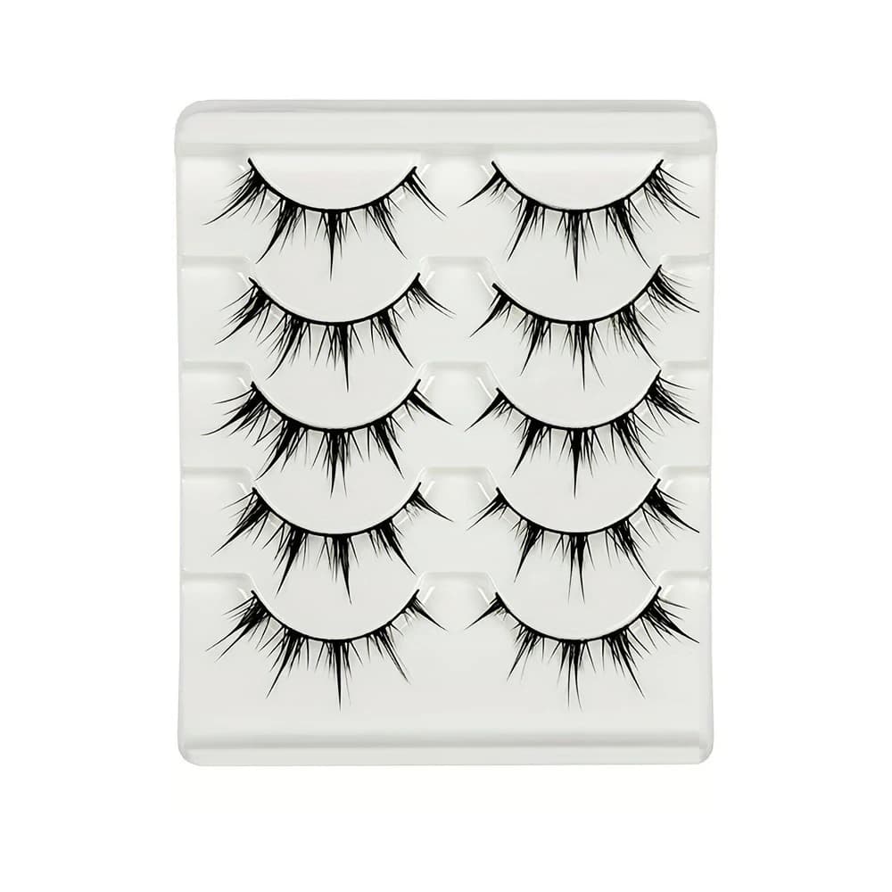 Faux cils d'inspiration d'anime, 5 paires de faux cils d'oeil de dessin animé, aspect dramatique, st