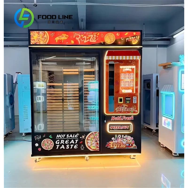 Distributeur automatique de pizzas 24h/24, machine à pizzas fraîches en libre-service avec écran tac