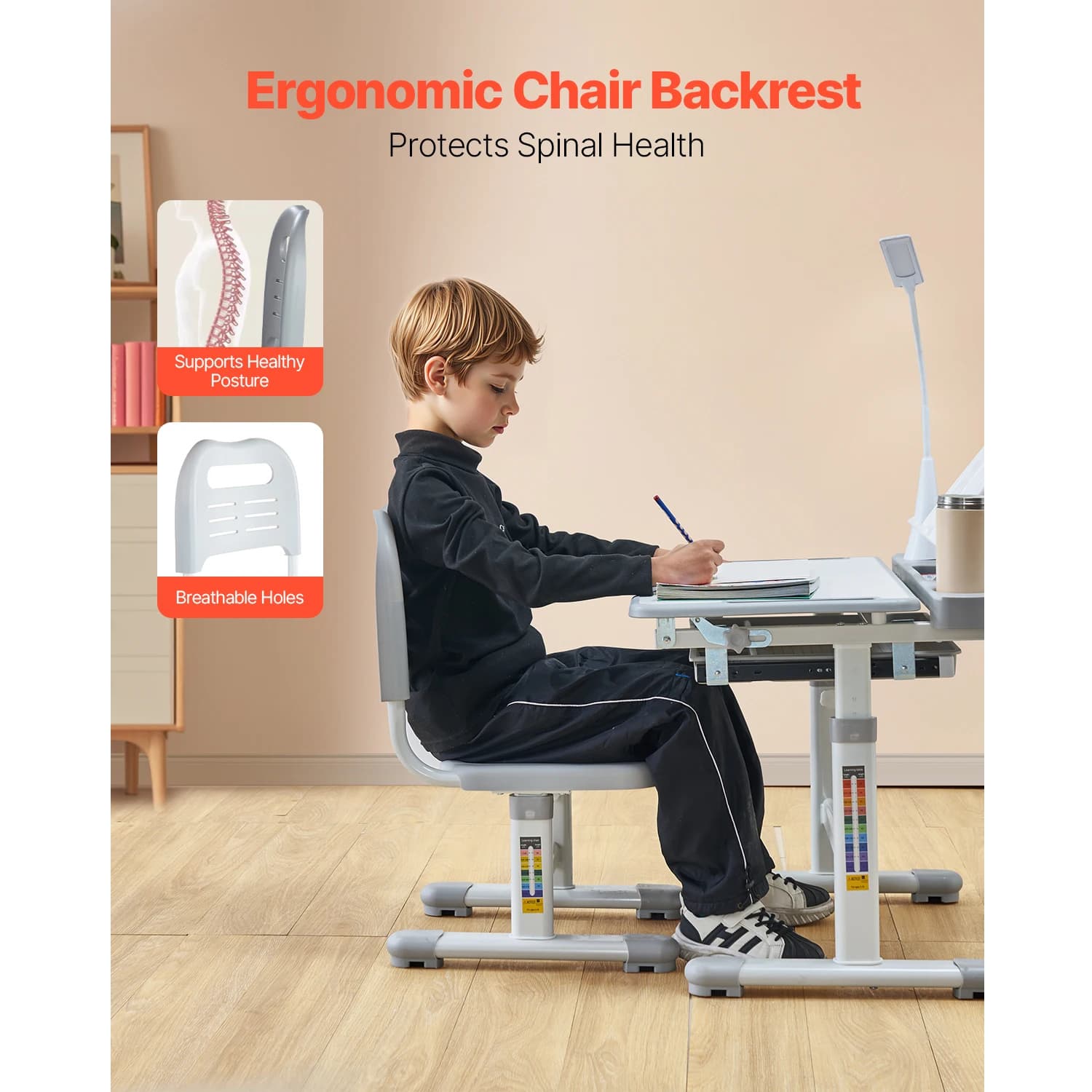 SucceBuy Ensemble chaise et bureau d'étude pour enfants Bureau d'étude et chaise pour enfants avec l