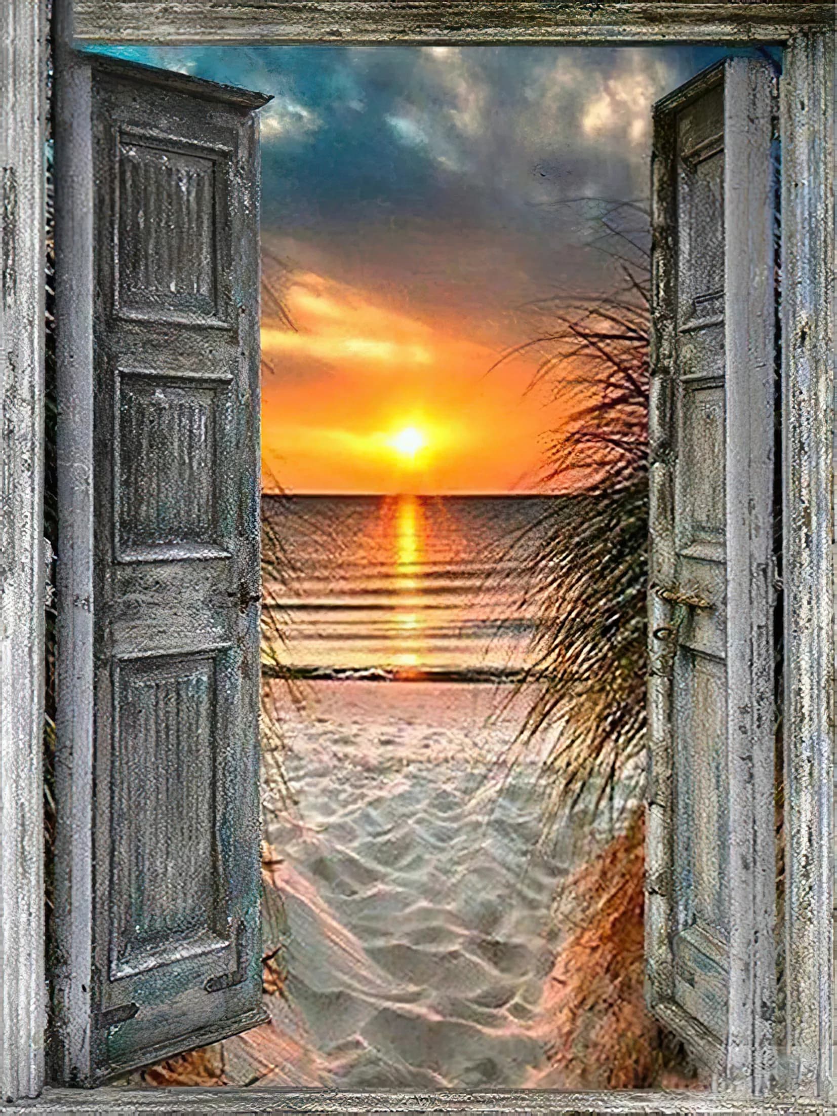 Affiches et impression de paysage de vue sur la mer, peinture sur toile de paysage marin de plage de