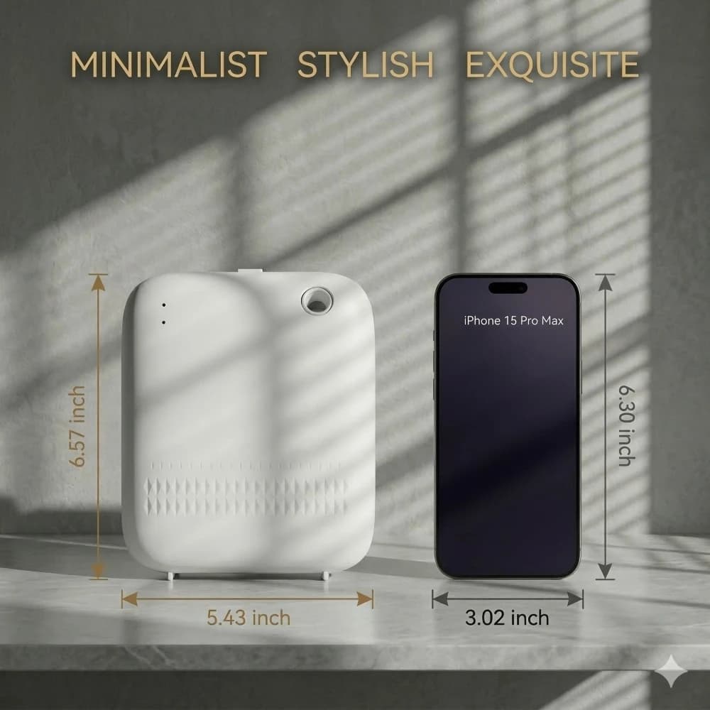Diffuseur d'huiles essentielles intelligent sans eau Bluetooth 150 ml, machine à parfum murale pour 