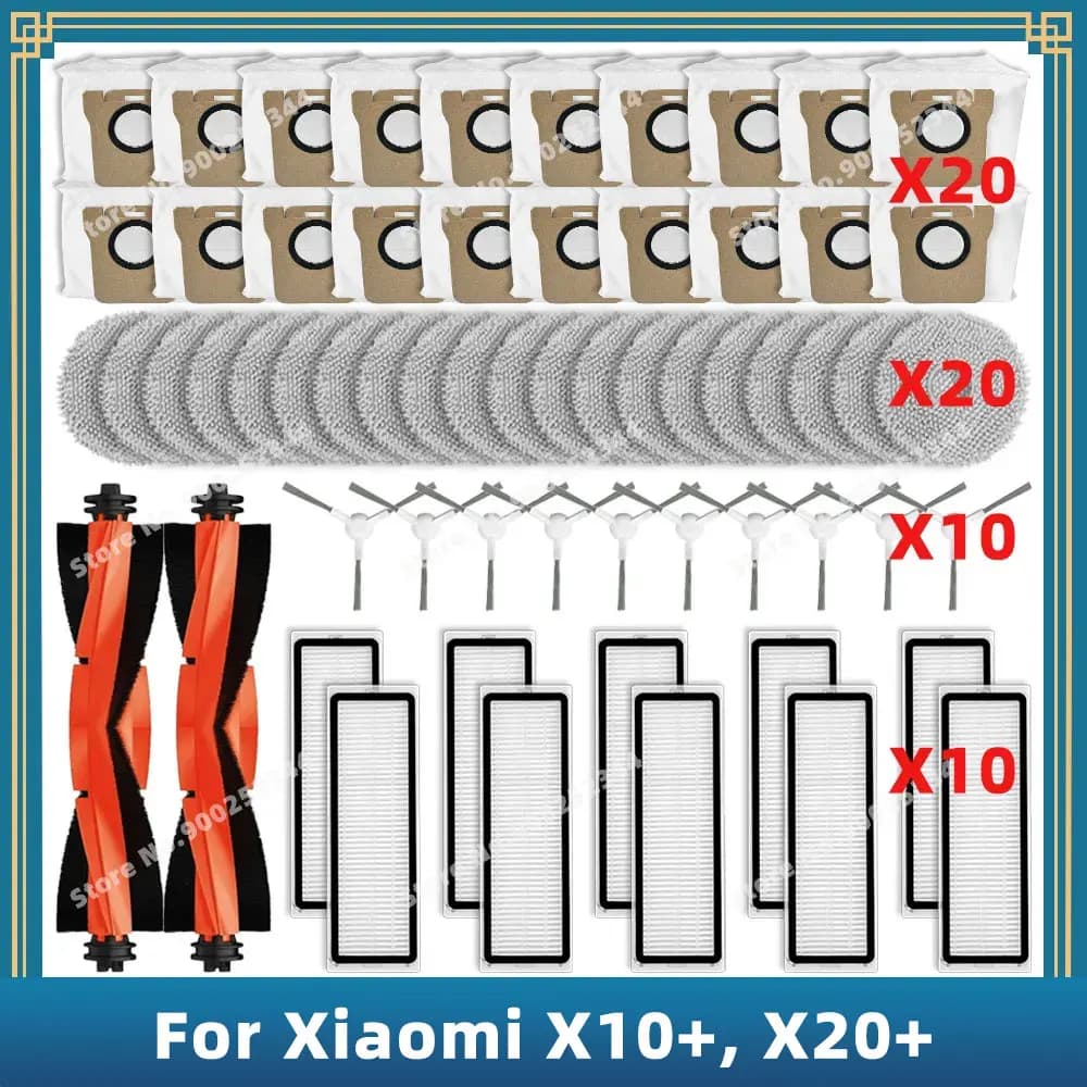 Pièces de rechange pour ( Xiaomi Robot Vacuum X10+ / X20+ / X20 Plus ) accessoires, brosse latérale 