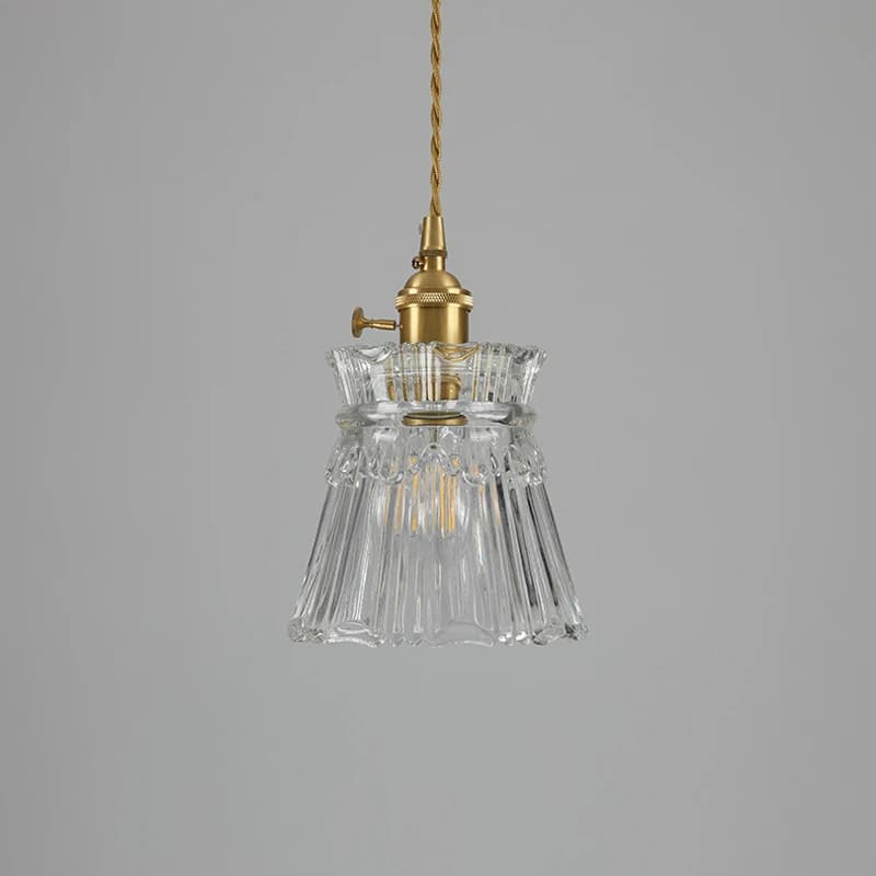 Vintage Noridc ondulations verre suspension lampe chambre salle à manger cuisine rétro pendentif lum