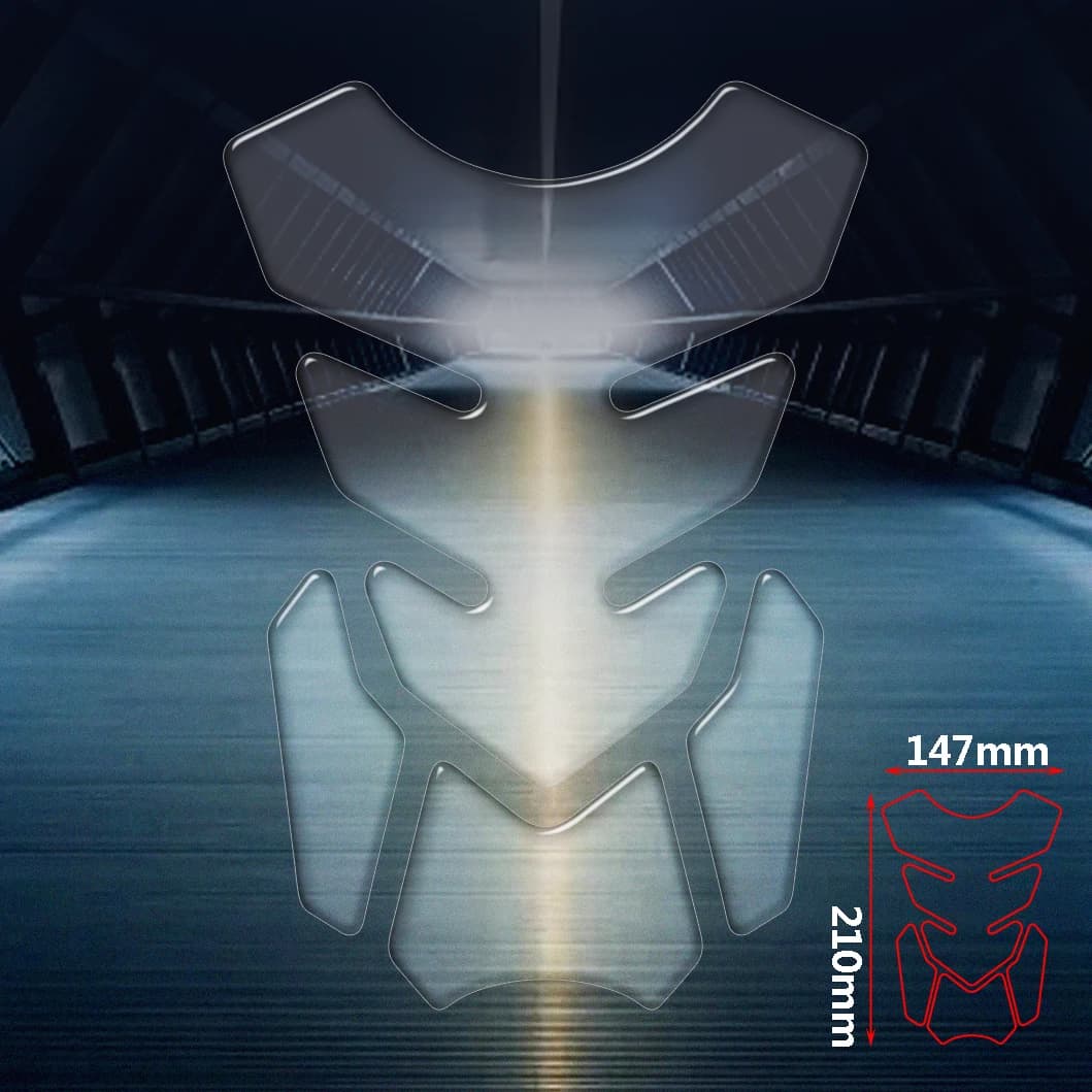 Protection transparente de tampon de réservoir de moto universelle pour Kawasaki Honda Yamaha Suzuki
