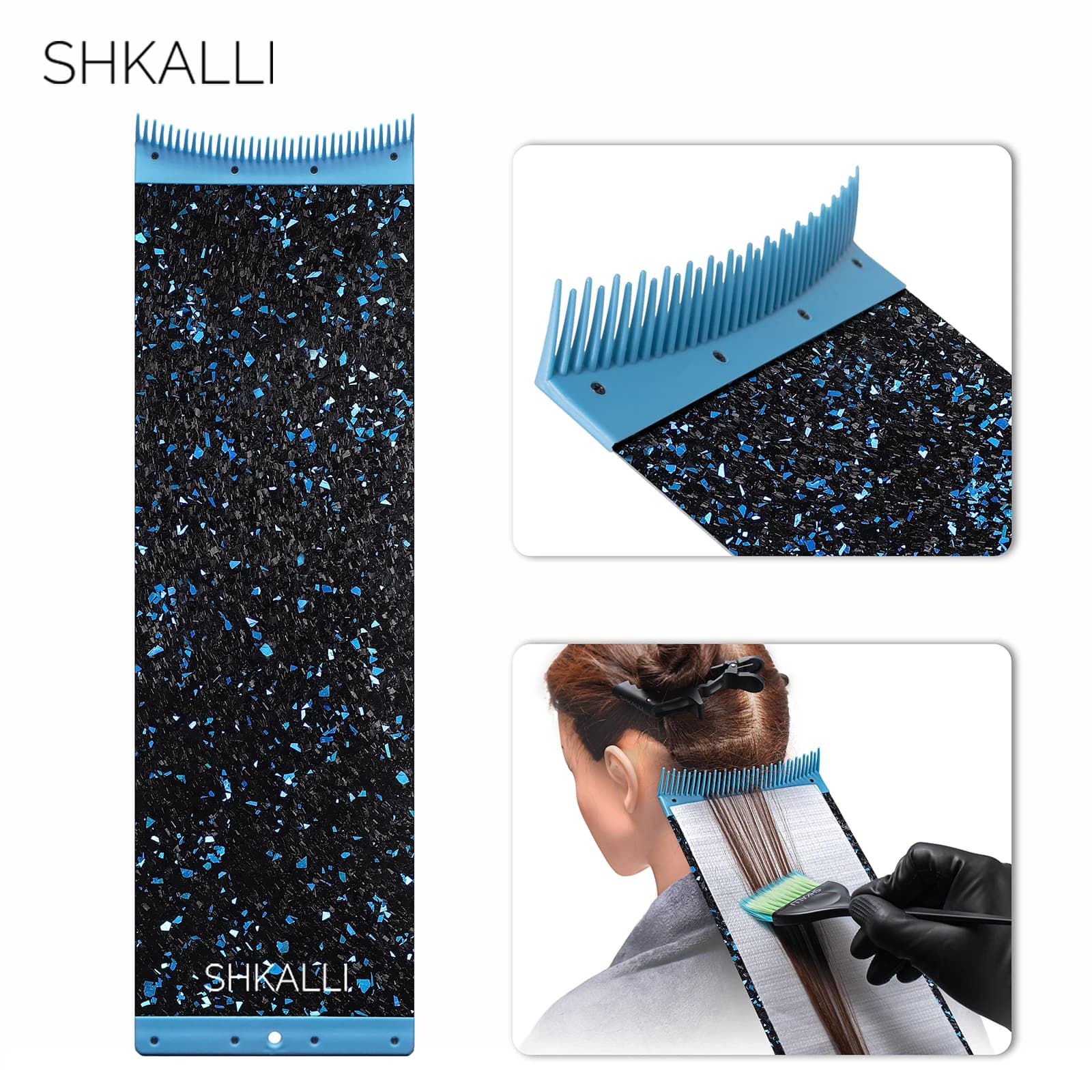 SHKALLI planche de coloration de cheveux professionnelle en Fiber de carbone avec peigne dents outil