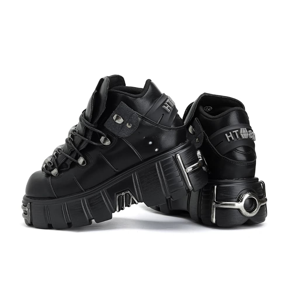 Chaussures à lacets pour femmes, nouveau Style Punk, hauteur du talon de 6CM, chaussures à plateform