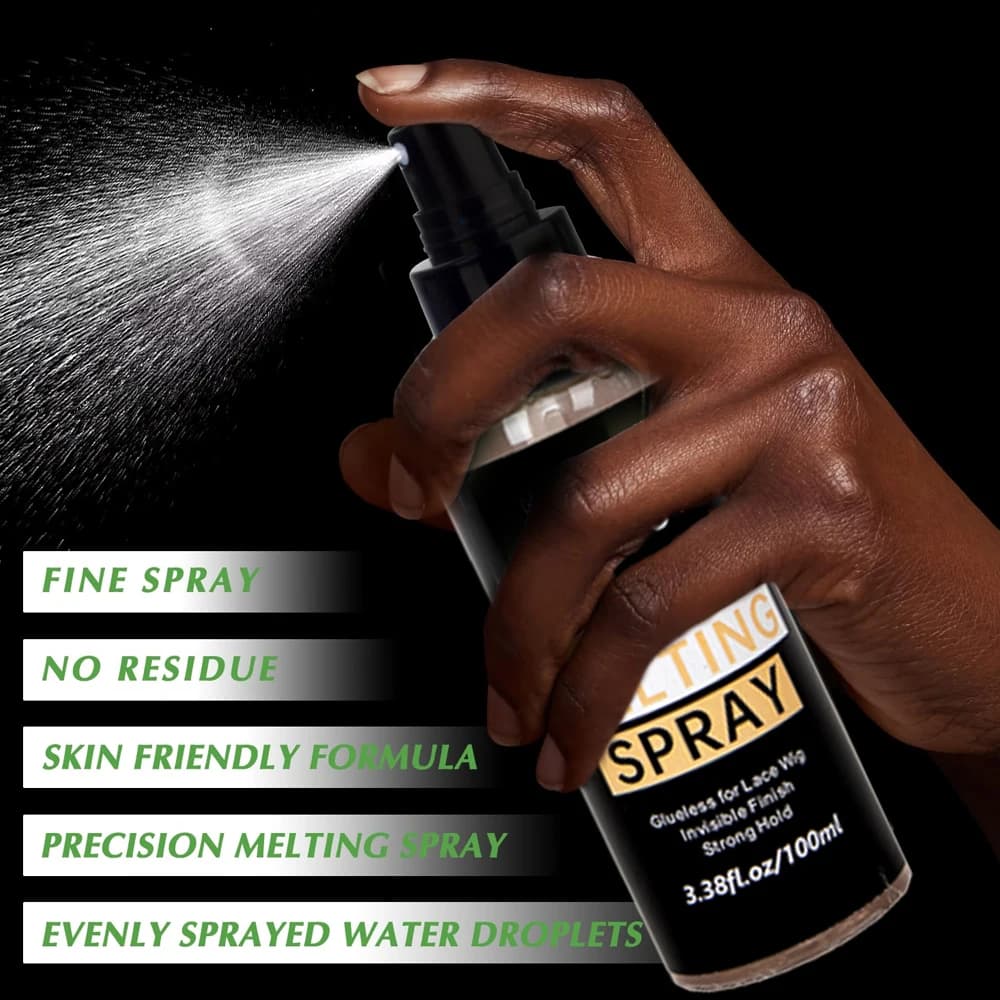 Spray de fusion de dentelle et Spray de maintien, Spray de fusion de perruque, forte tenue de format