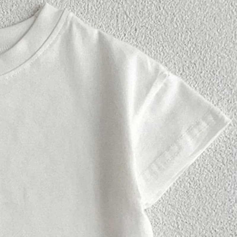 Été bébé garçons filles T-shirt enfant en bas âge dessus de couleur unie vêtements Style coréen infa