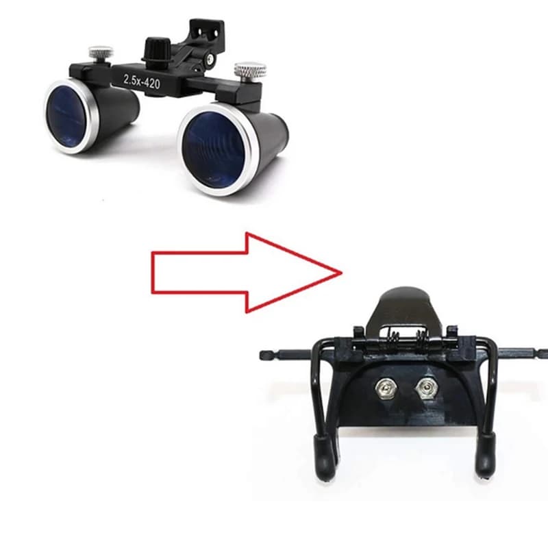 Loupes binoculaires 2,5X 3,5X, lunettes grossissantes avec clip pour lunettes, lentilles optiques pr