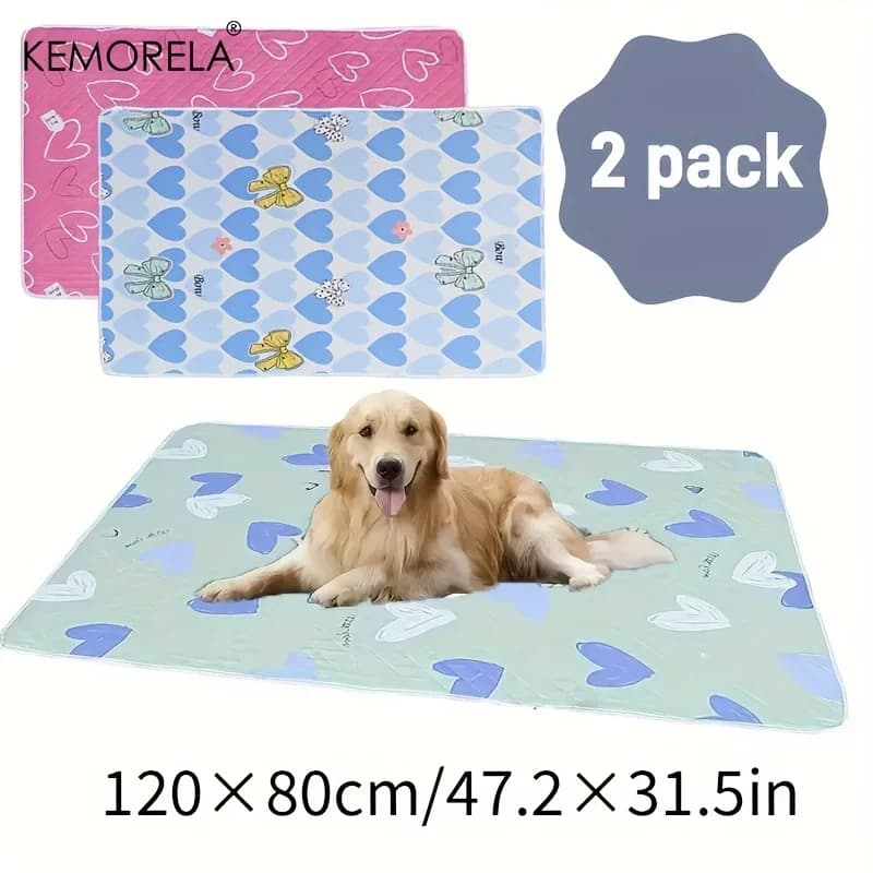 Coussinets d'urine lavables pour chien, 2 pièces, tapis d'entraînement réutilisable pour chien, tapi