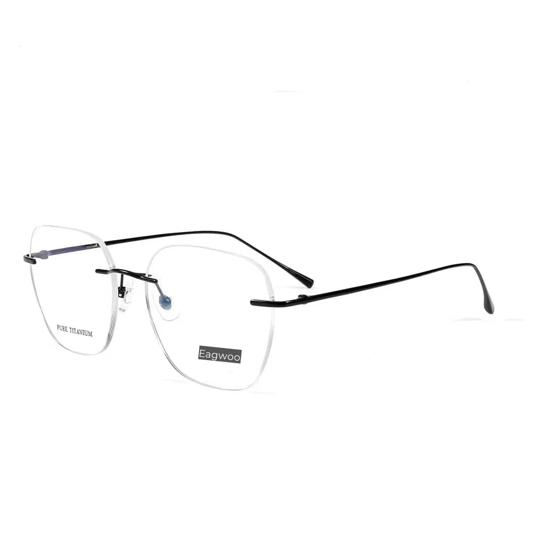 Lunettes de vue sans monture en titane pur, lunettes sans cadre, lunettes pour contrevenants, longue