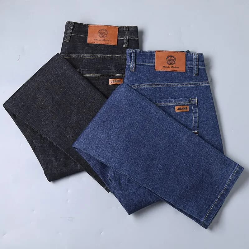 Hommes doux droit Denim pantalon 2025 automne classique affaires noir Biker jean salopette Masculino