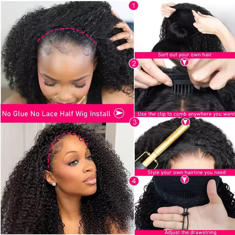 Perruques en cheveux humains bouclés birmans à 300 % de densité pour femmes, perruque brésilienne sa