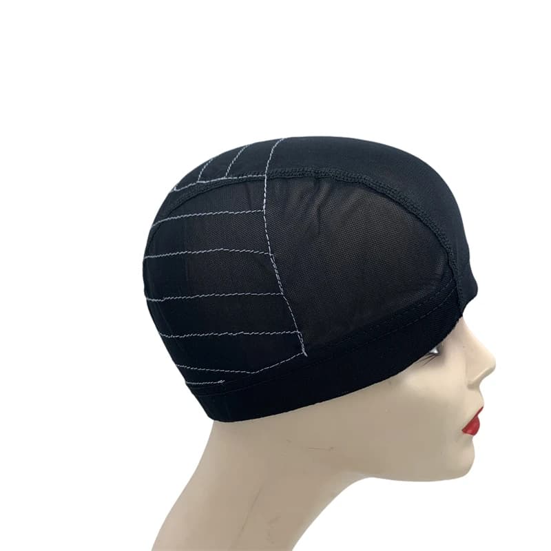 Bonnet de perruque en forme de dôme en maille avec bande sans colle pour débutants, 4x 4/5x 5/13x 4/