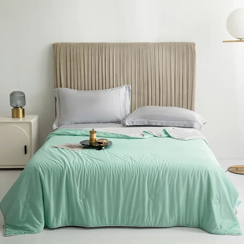 Couette d'été en soie glacée de couleur Pure, couverture rafraîchissante, légère et lisse, taille do