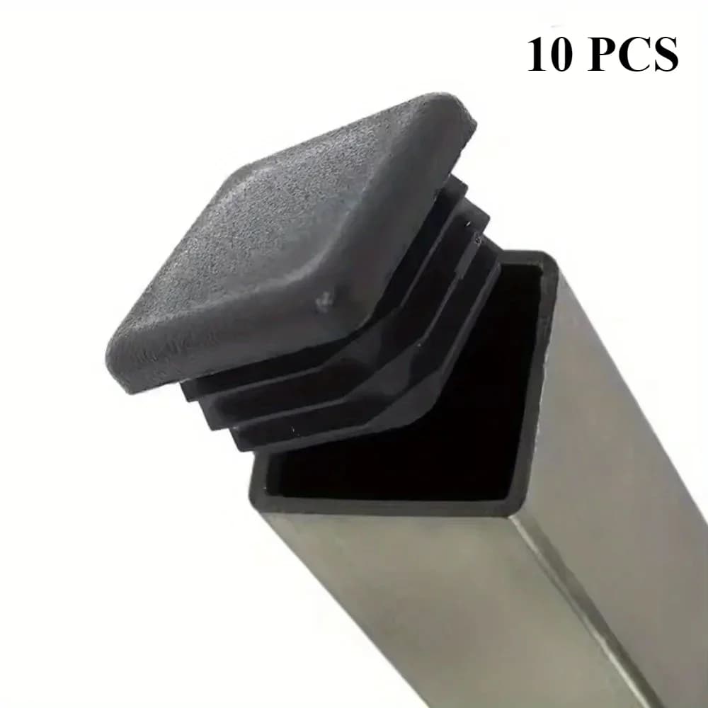 Capuchons de pieds de Table carrés en plastique, 20mm, inserts, capuchons pour tubes métalliques, bo