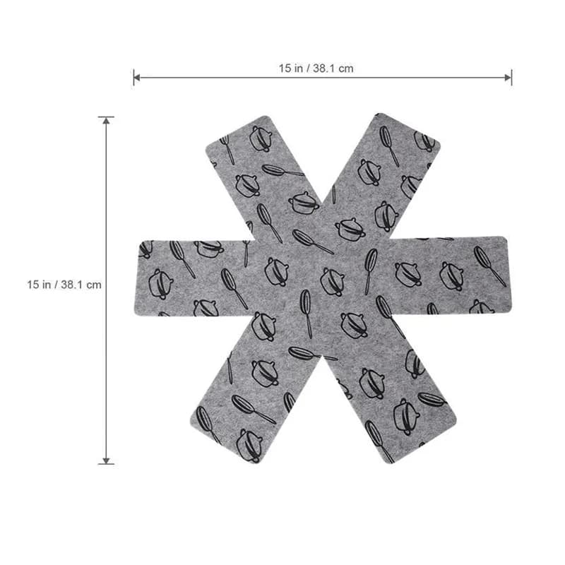 Protection antiadhésive pour poêle, 38x38cm, tampons de séparation pour éviter les rayures, séparer 