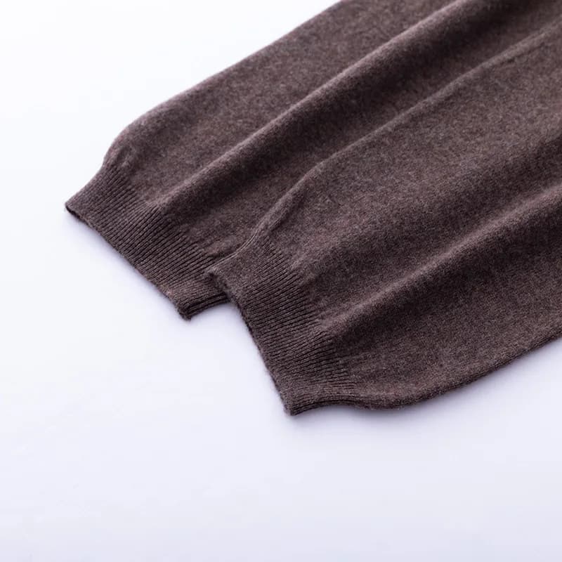 Pantalon plat en laine Pure pour femme, ample, taille haute, tricoté, en cachemire, groupé, nouvelle