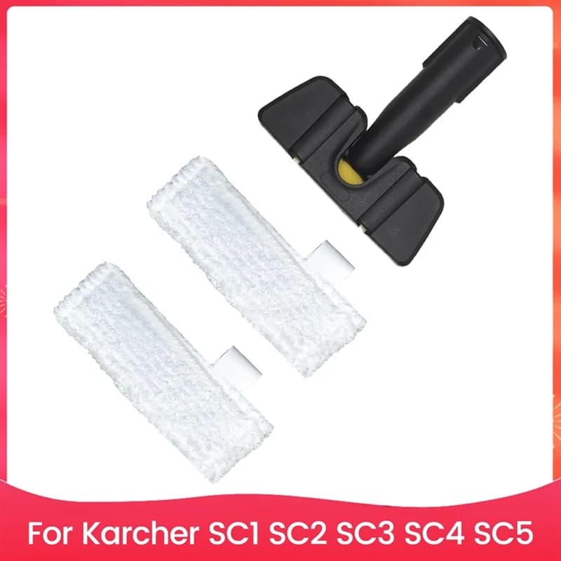Nettoyeur à vapeur buse à main outil brosse avec tampon de vadrouille en microfibre pour Karcher SC1