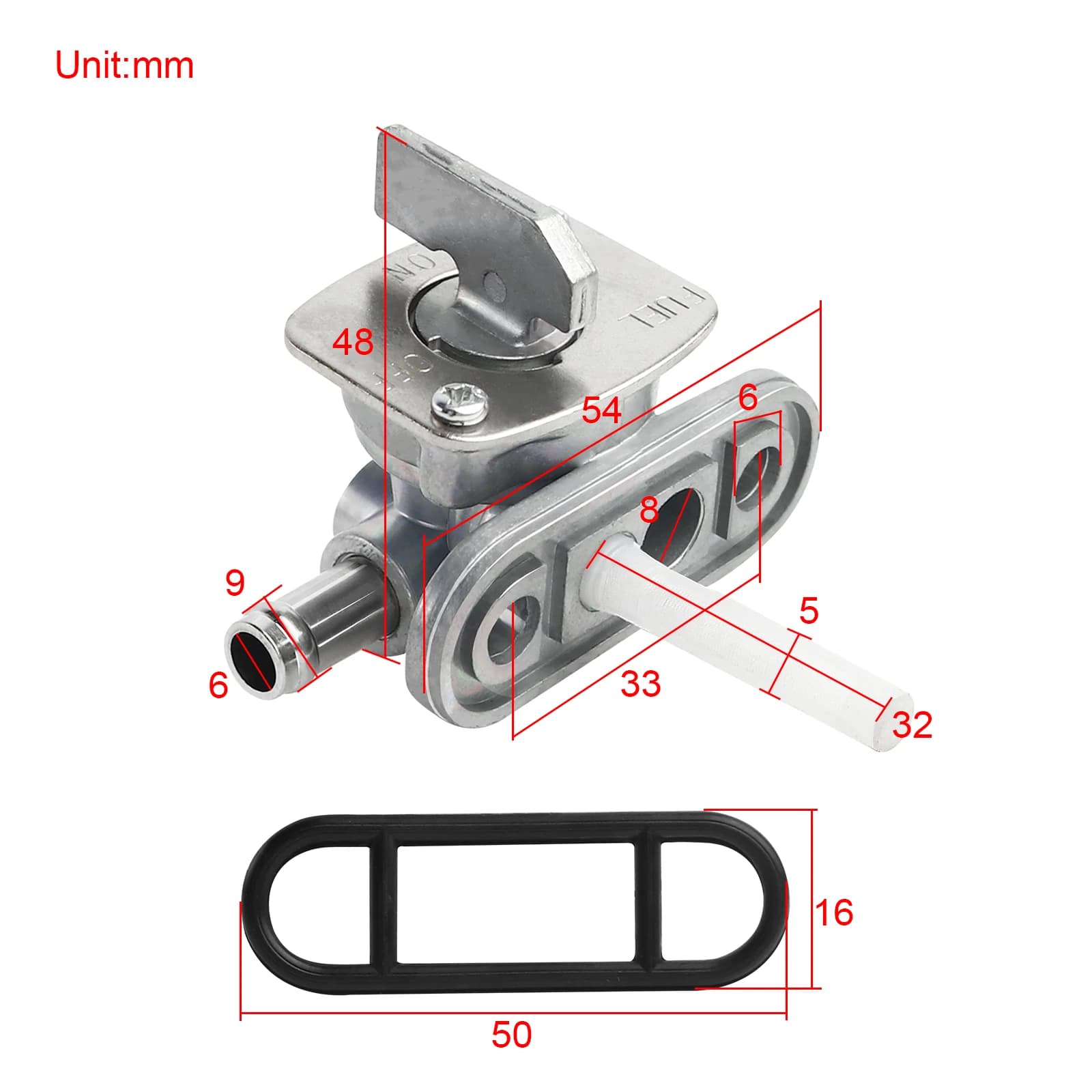 Robinet de commutation de carburant, robinet Petcock pour Yamaha YZF R1 YZF-R1 YZF 1000 1000R YZ 80 