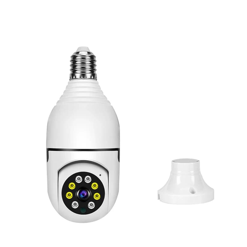 Caméra ampoule 360° °   Caméra IP pivotante 1080p, étanche, zoom nocturne, pour l'extérieur